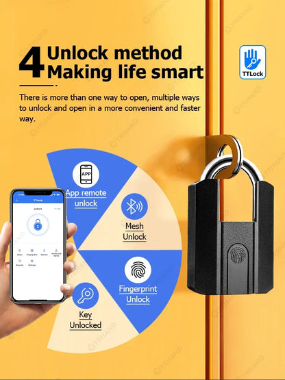 Smart Padlock Keyless Fingerprint