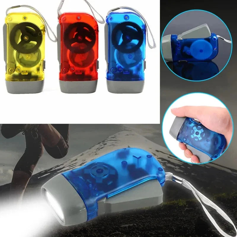 Hand Crank Dynamo Flashlight