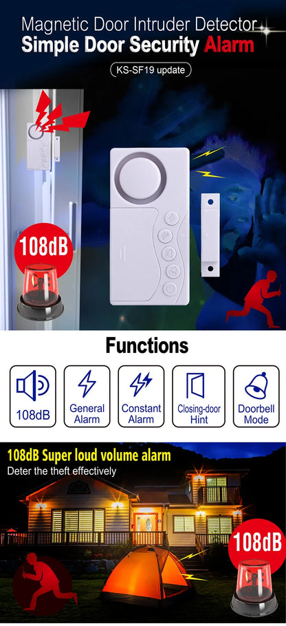 Door & Window Wireless Burglar Alarm