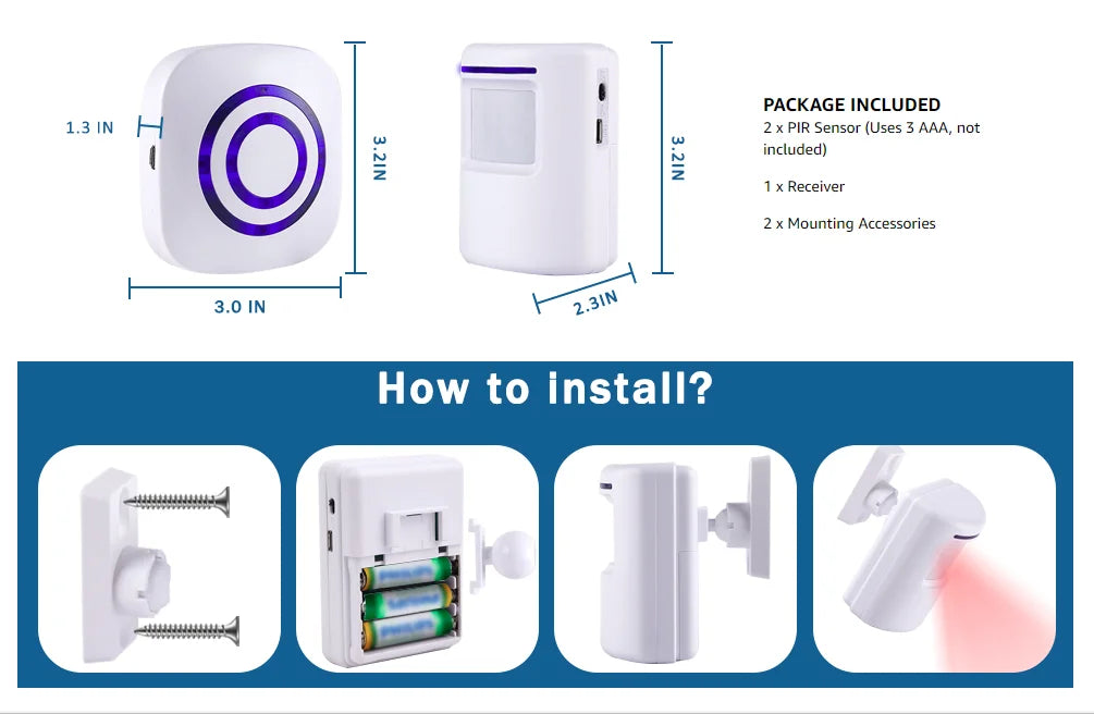 Fine Passage Wireless Motion Sensor Alarm