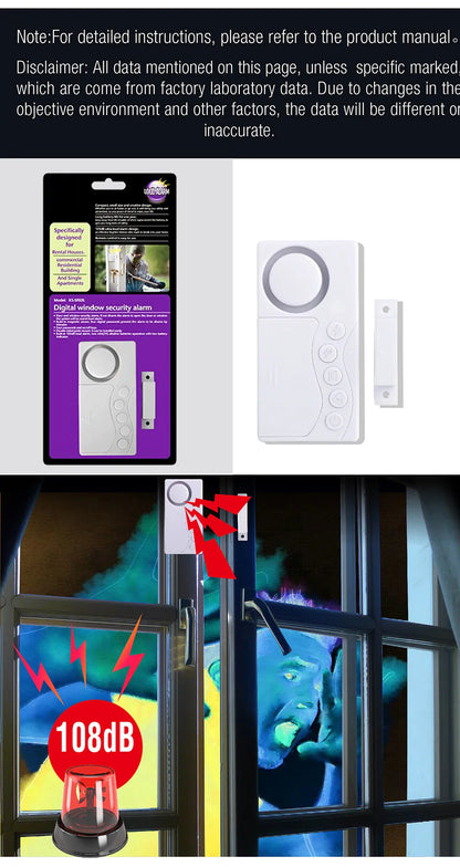 Door & Window Wireless Burglar Alarm