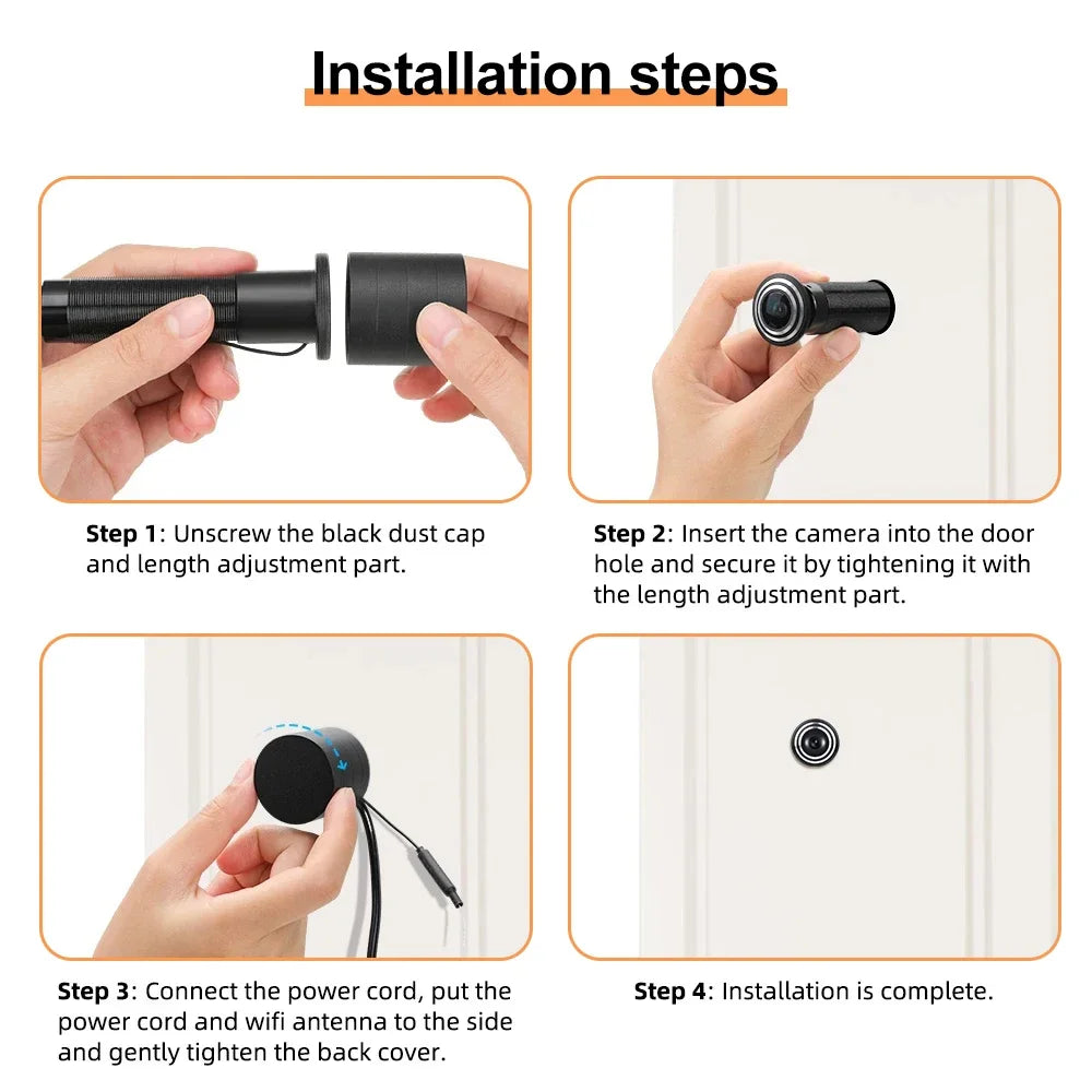 HD Peephole WiFi Camera – Smart Door Viewer
