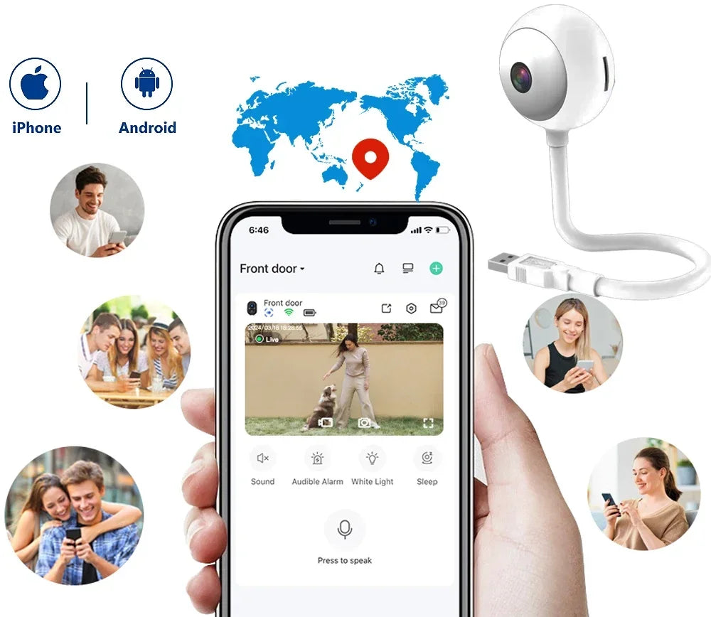 Indoor USB Light Bulb WiFi Camera