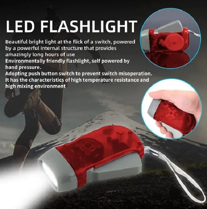 Hand Crank Dynamo Flashlight