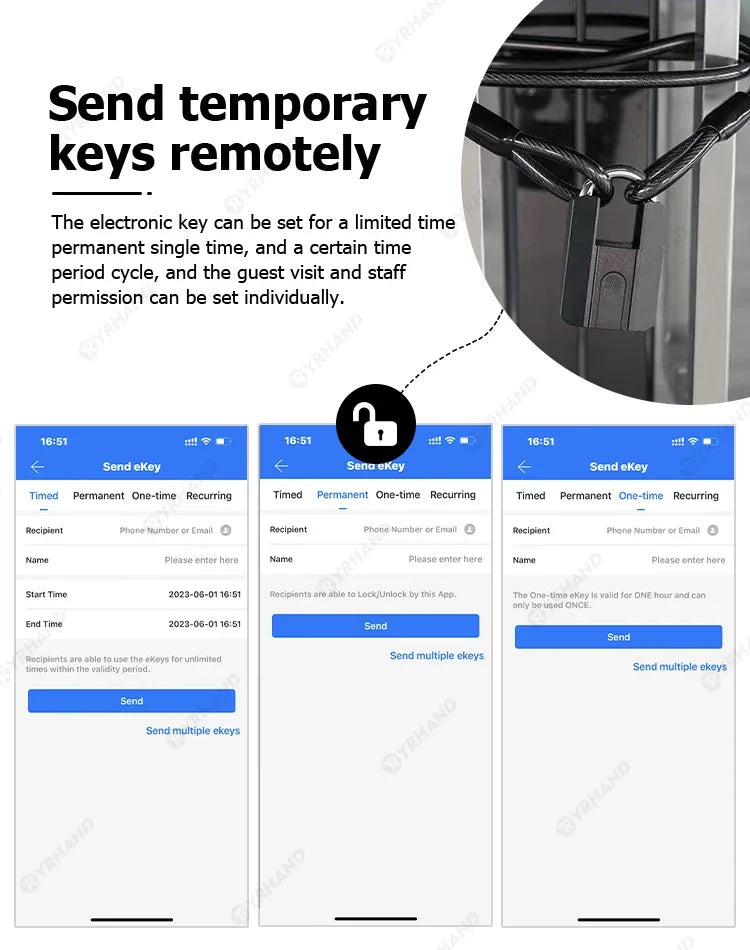 Smart Padlock Keyless Fingerprint