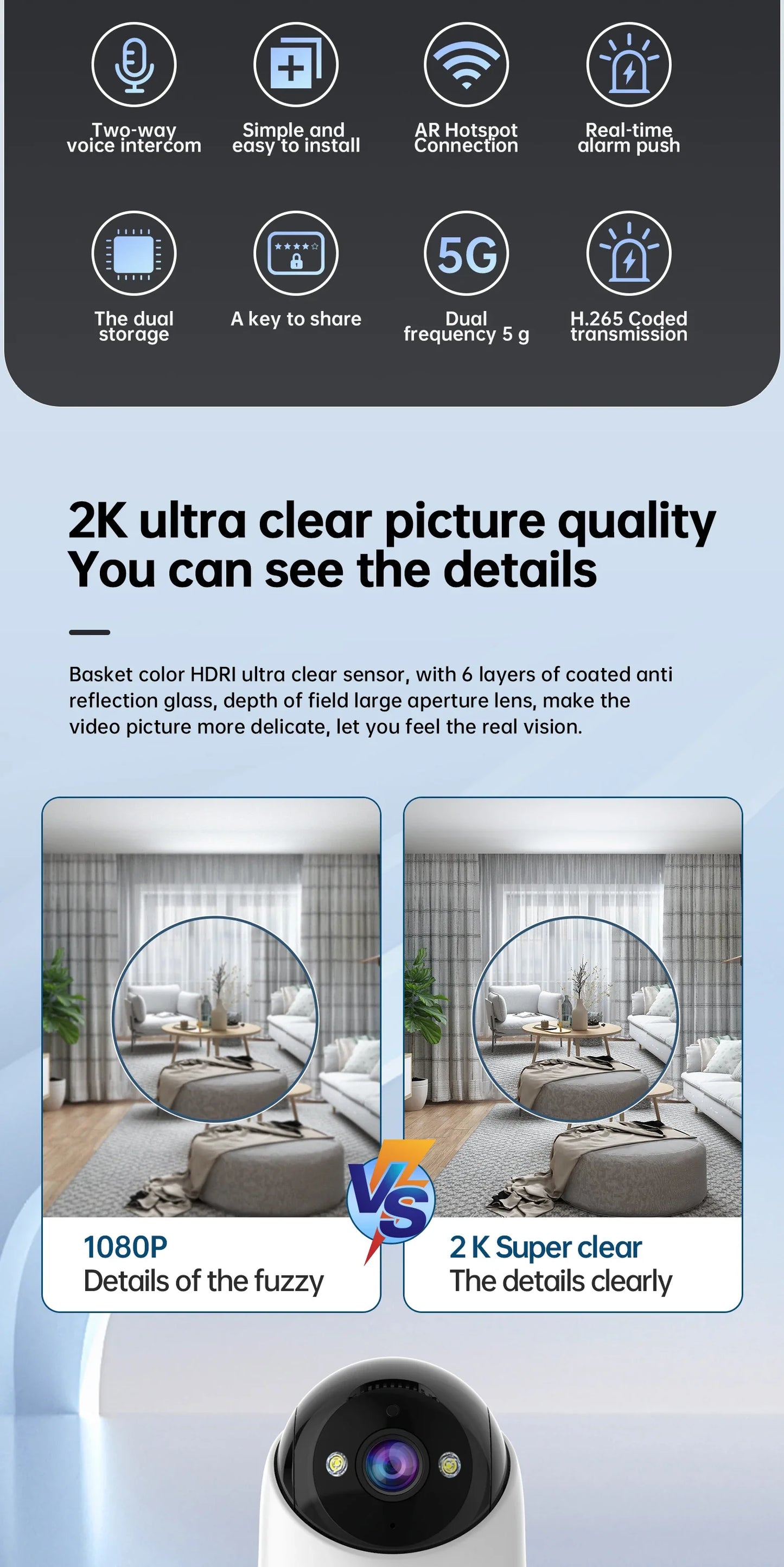 5MP WiFi Indoor Smart Camera