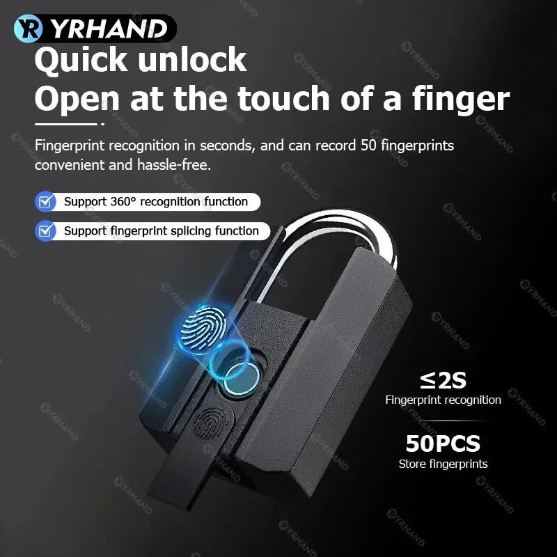 Smart Padlock Keyless Fingerprint