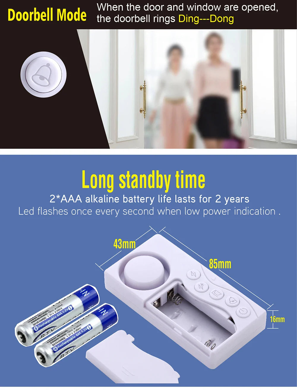 Door & Window Wireless Burglar Alarm