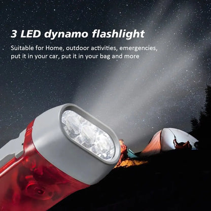 Hand Crank Dynamo Flashlight