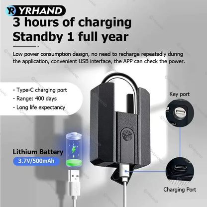 Smart Padlock Keyless Fingerprint