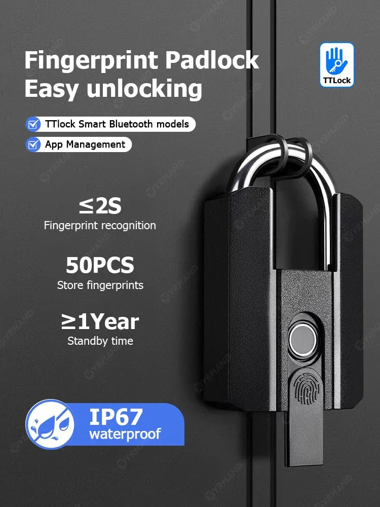 Smart Padlock Keyless Fingerprint