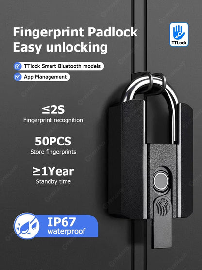 Smart Padlock Keyless Fingerprint