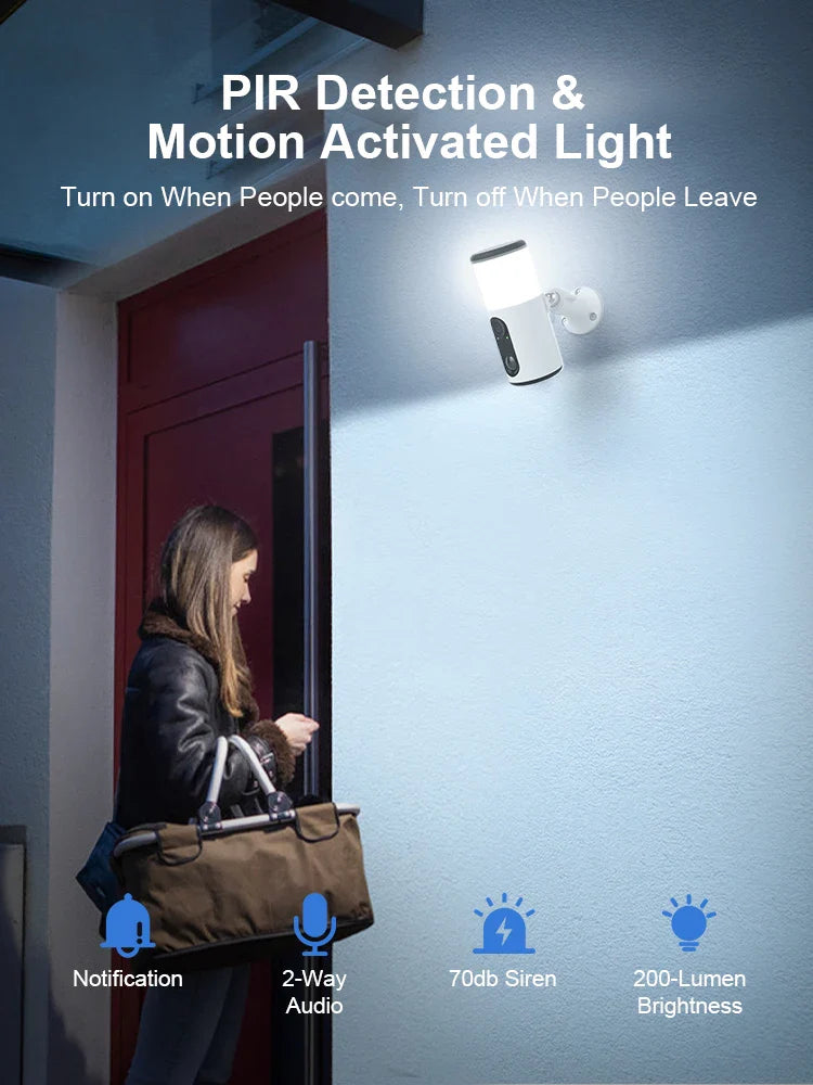 Solar Floodlight WiFi Camera HD Night Vision