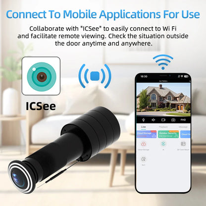 HD Peephole WiFi Camera – Smart Door Viewer