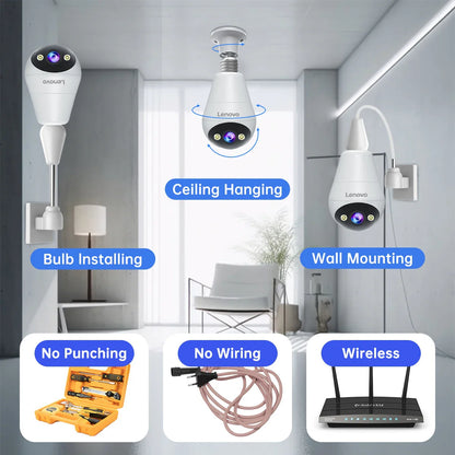 Bulb Security Camera 3MP